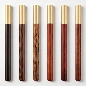 Stylo à bille en bois de santal de qualité supérieure, style rétro, créatif, cadeau d'affaires, logo gravé, encre noire 0,5 mm - Product Image 1