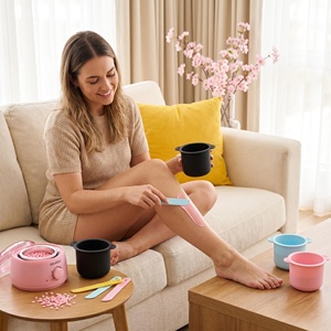 <span class=keywords><strong>Bol</strong></span> en silicone réutilisable pour chauffe-cire, pot à cire en silicone de qualité alimentaire, antiadhésif et facile à nettoyer pour usage domestique - Product Image 6