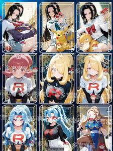 YQ Carta Fan Art Pokemoned Liquide Glitter Flow Acrylique Réfrigérateur Aimant Flottant Étincelle Aveugle <span class=keywords><strong>Sac</strong></span> Collection Décor Carte À Jouer - Product Image 3