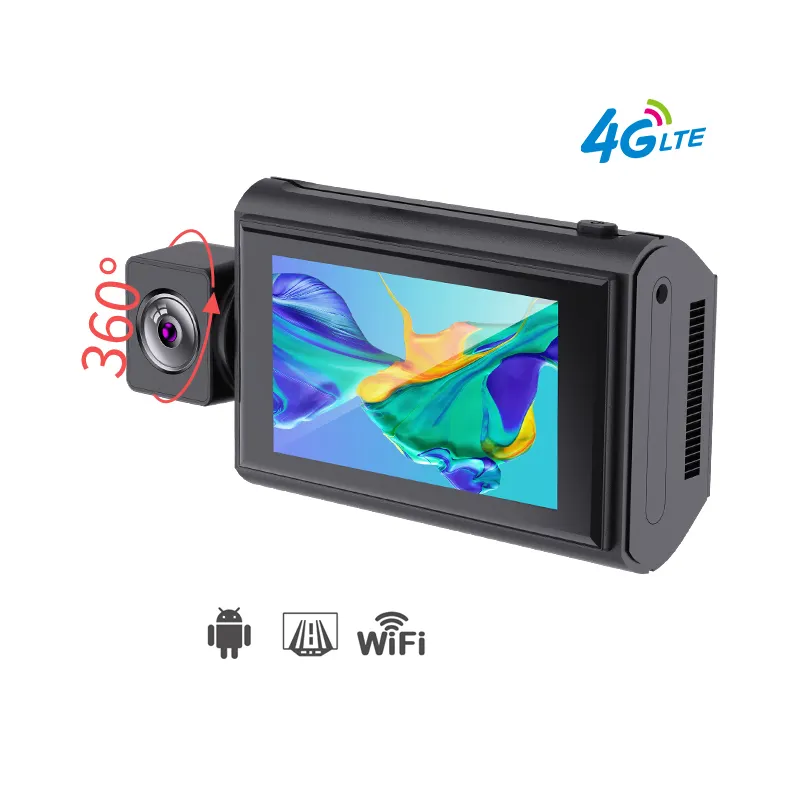 4g auto dashcam con 3 pollici touch screen 10.0 android 2 + 32g con navigazione wifi e gps tracking 4g macchina fotografica auto misura scheda 128g