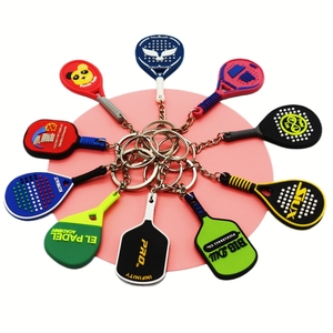 Llaveros Metálicos Deportivos Vintage Personalizados para Aficionados al Deporte, con Diseño de Pala de Pá<span class=keywords><strong>del</strong></span>, Tenis y Raqueta de Bádminton Pequeña - Product Image 3