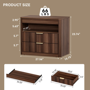 โต๊ะข้างเตียงไม้แท้สไตล์โมเดิร์น ผลิตในเวียดนาม สำหรับห้องนอน รุ่น BEDSIDE TAB MD02 - Product Image 5