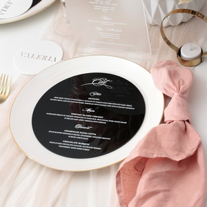 Tarjeta de menú de restaurante acrílica personalizada boda con logotipo de impresión y grabado UV - Product Image 6