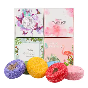 100% Hot Sale Private Label Handmade Vegan Tin Box Gift Set Hair Soap Natural Bubble Pure Organic Solid Shampoo Bar for Hair