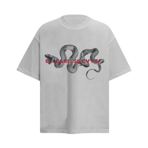 Camiseta de Verano de Marca Streetwear, Serie Oscura con Estampado de Pitón, 100% Algodón Transpirable, Anti-Pilling, Manga Corta para Hombre - Product Image 6