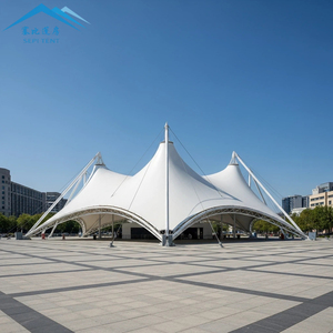 Tenda a Membrana Tensile per Esterni a Grande Campata con Tettoia in Tessuto PVDF per Stadi e Piazze - Product Image 2