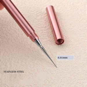 Extracteur de points noirs professionnel en métal, double extrémité, aiguille durable <span class=keywords><strong>pour</strong></span> le nettoyage de l'acné, extracteur de points noirs et de boutons - Product Image 4