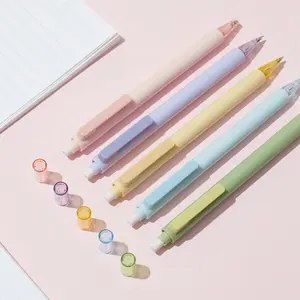 KACO TURBO pembe renk varil mekanik kurşun kalem, sevimli Pastel kalemler 0.5mm ile 1 tüp HB kurşun yedekler