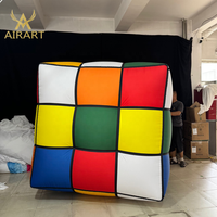 Game Party Store Business Promotion Event Gonflable Magic Cube Model Balloon Decoration