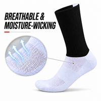 Chaussettes de sport cyclistes respirantes et anti-humidité en tricot premium avec logo personnalisé et fente verticale