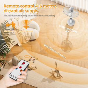 Ventilador de Pie Eléctrico Portátil con Control Táctil, 180° de Circulación de Aire, Silencioso para Personas Mayores, Altura Ajustable, Bajo Nivel de Ruido - Product Image 6
