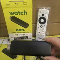 Clé TV Onn 4K/8K Android 14 Quad Core, Clé TV Intelligente avec Connectivité 5G, 2 Go de RAM, Télécommande Vocale, Lecteur Multimédia en Streaming, Décodeur