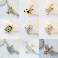 LUOYUNE 2026 Collier unisexe tendance en laiton plaqué or 18 carats avec pendentif ange ailé en zircon, breloques phénix et aigle, idéal pour un cadeau