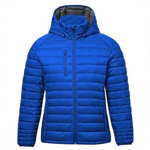 Women's Lightweight <b>Packable</b> Hooded Winter Quilted Knitted Puffer <b>Jacket</b> Detachable Sleeves Hat Zipper Closure Waterproof Wool - Product Image 1