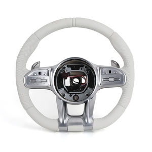 Volant en cuir blanc complet pour Mercedes Benz Classe C W205 CLS W218 GLA45 CL W216 C216 <span class=keywords><strong>CL500</strong></span> CL550 CL55 CL63 C43 C63 AMG - Product Image 1