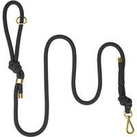Laisse pour chien en nylon avec mousqueton doré tendance, résistante, durable, anti-traction, avec poignée antidérapante