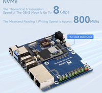Placa Base Dual Ethernet para Raspberry Pi CM5, Compatible con Módulo 4G/5G, Puertos USB 3.2 Gen1 Dobles, Soporte para Módulo PoE