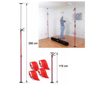 Système de support télescopique réglable en acier, 3ème main, en plastique, s'étend jusqu'à 114 pouces, tiges de construction de qualité industrielle, crics de placard - Product Image 3