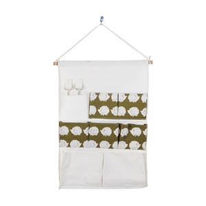 Multi-layer Fabric Wall Hanging Storage Bag Folding Reusable Storage Bag