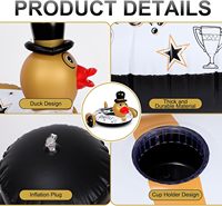 Bouée de natation gonflable en PVC en forme de canard, personnalisée OEM, lot de 2, pour la remise des diplômes 2026, avec pompe, pour adultes - Flotteur de piscine et fournitures pour fêtes de plage