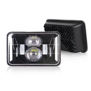 QIDEWIN 5.75-Inch Square <b>LED</b> <b>Headlights</b> Bi-Xenon Projector Lenses For Wrangler Car Lighting Retrofit - Product Image 5