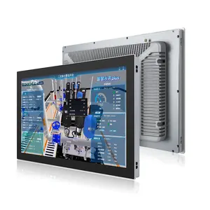 15,6 ''Embedded Drop Shipping Industrial All In One PC Alto brillo Impermeable Computadora Capacitiva Touch 16:9 Promoción