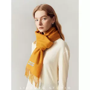 Custom Embroidered Logo Ladies Winter <strong>Wool</strong> Scarf Stoles Solid Color Tassel Woven Pure <strong>Wool</strong> <strong>Shawls</strong> Poncho <strong>100</strong>% <strong>Wool</strong> - Product Image 4