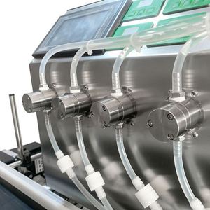 Machine de remplissage automatique de bureau à pompe magnétique CNC pour produits cosmétiques (brillant à lèvres, shampoing, savon), alcool et jus d'orange, et bain de bouche - Product Image 4