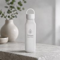 Bouteille d'eau minimaliste 670 ml sans BPA en Tritan mat, réutilisable, anti-fuite, portable, pour adultes, pour l'extérieur, OEM