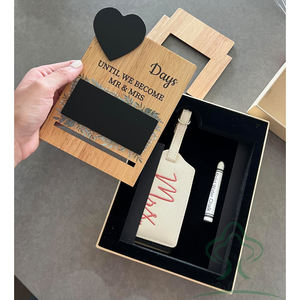 <span class=keywords><strong>Calendrier</strong></span> <span class=keywords><strong>de</strong></span> compte à rebours <span class=keywords><strong>de</strong></span> mariage en bois, style tableau noir, amusant, cool et unique, pour la décoration <span class=keywords><strong>de</strong></span> la fête <span class=keywords><strong>de</strong></span> fiançailles et comme cadeau pour les couples - Product Image 3