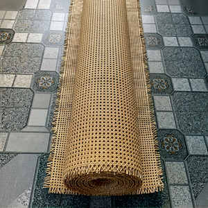BEST-SELLER |   Rouleau de treillis en rotin à maille ouverte, motif carré, thème naturel, pour réparation de portes de placard, de chaises et artisanat - Product Image 1