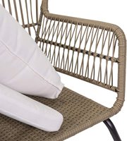 Meubles d'extérieur en osier, grand fauteuil de balcon, ensemble de bistrot de patio, ensemble de conversation d'hôtel, chaise de jardin en rotin