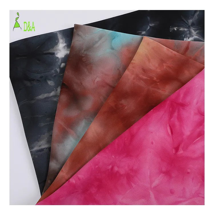 Wholesale 75d*75d yarn count tie dye woven polyester material fabric for skirt