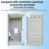 Toilettes publiques portables d'extérieur au design moderne, en matériau HDPE écologique, avec garantie d'un an pour les écoles et les parcs
