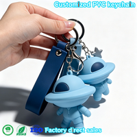 Porte-clés en PVC souple personnalisés et pour cadeaux d'entreprise, avec logo 2D et 3D sur mesure, porte-clés en caoutchouc souple