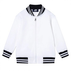 Veste universitaire blanche LONG MISSION INDUSTRY unisexe, col mandarin, coupe classique, 100% coton/laine, respirante, pour l'hiver - Product Image 2