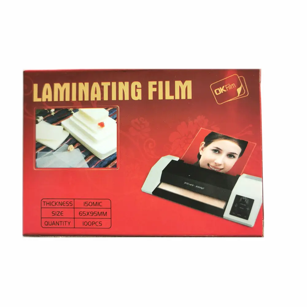 65mm*95mm 125mic A4 Laminating Pouches Film By Pet Manufacturer