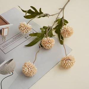 Ornements de <span class=keywords><strong>d</strong></span>écoration de mariage élégance Flores Artificiales 5 têtes pissenlits <span class=keywords><strong>d</strong></span>'automne tennis de table chrysanthème fleur artificielle - Product Image 6