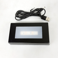 Black Rectangle Color Display 7 LED Color Light Stand Base for Crystal MH-F0722