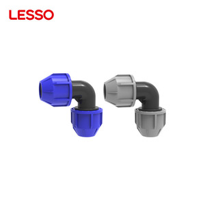 LESSO ingénierie d'irrigation pour la pêche et l'élevage coude en plastique pp raccords de tuyauterie d'eau de compression pour tube - Product Image 4