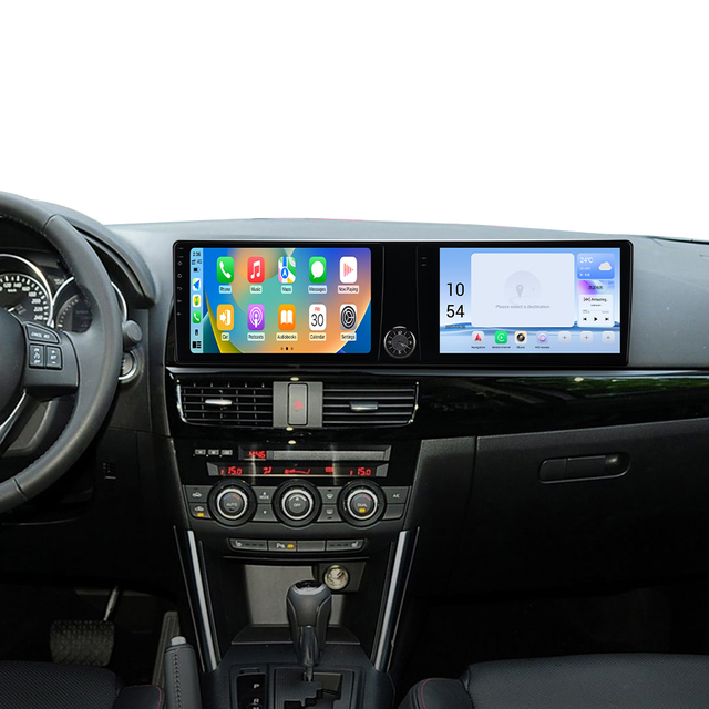 For Mazda CX-5 2019-2021Multimedia Player Dual 10.1inch Screen Head Unit with CD Player USB Connection GPS Backup Camera