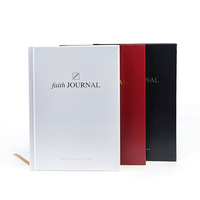 Journal de prière de luxe personnalisé avec couverture rigide dorée, reliure cousue haut de gamme, carnet de dévotion quotidienne avec marque-page en ruban