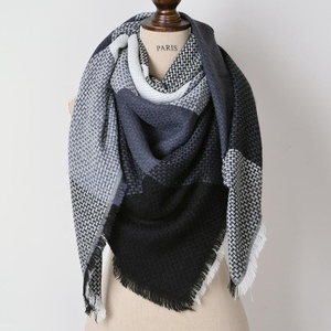 Vendita calda muti colori stock grande piazza di inverno del capo oversize tartan acrilico <span class=keywords><strong>plaid</strong></span> coperta sciarpe - Product Image 2