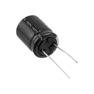 Condensador de Canal de Fabricante URZ1A472MHD, de Aluminio, de Orificio Pasante, 4700uF 20% 10V RADIAL - Product Image 1