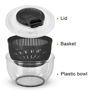 Centrifuga per <span class=keywords><strong>Insalata</strong></span> Ecologica da 5L, in Plastica, Lavabile in Lavastoviglie, per Uso Domestico, Asciugatrice per Lattuga, Frutta e Verdura - Product Image 3