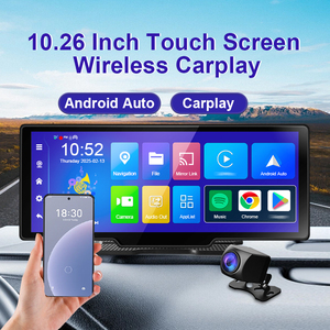 10.26 Inch Xách Tay Xe Stereo IPS Màn Hình Cảm Ứng Xe Thông Minh MP5 Máy Nghe Nhạc Hỗ Trợ Carplay Android Tự Động, Với Phía Trước Phía Sau Máy Ảnh - Product Image 3