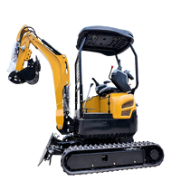 Mini-excavatrice compacte SY18, petite excavatrice sur chenilles avec une profondeur de creusement de 2200 mm pour le terrassement, l'aménagement paysager et les travaux de terrassement