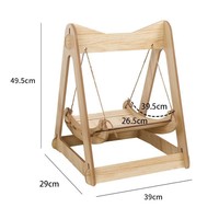 Balançoire pour chat en bois de luxe OEM avec corde en sisal, montage facile en 3 minutes, hamac suspendu anti-retournement pour chats d'intérieur
