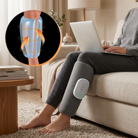 Masseur de jambes 1800 mAh pour la circulation, masseur électrique à compression d'air pour mollets, sans fil, avec contrôle de la minuterie, ceinture de massage enveloppante pour les jambes