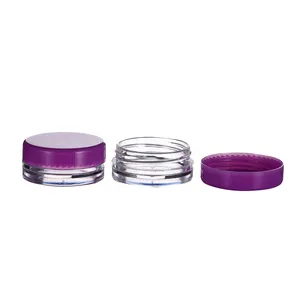 月 5g 透明塑料美甲浸粉罐紫砂盖杯定制自有品牌空美甲金葱粉容器
